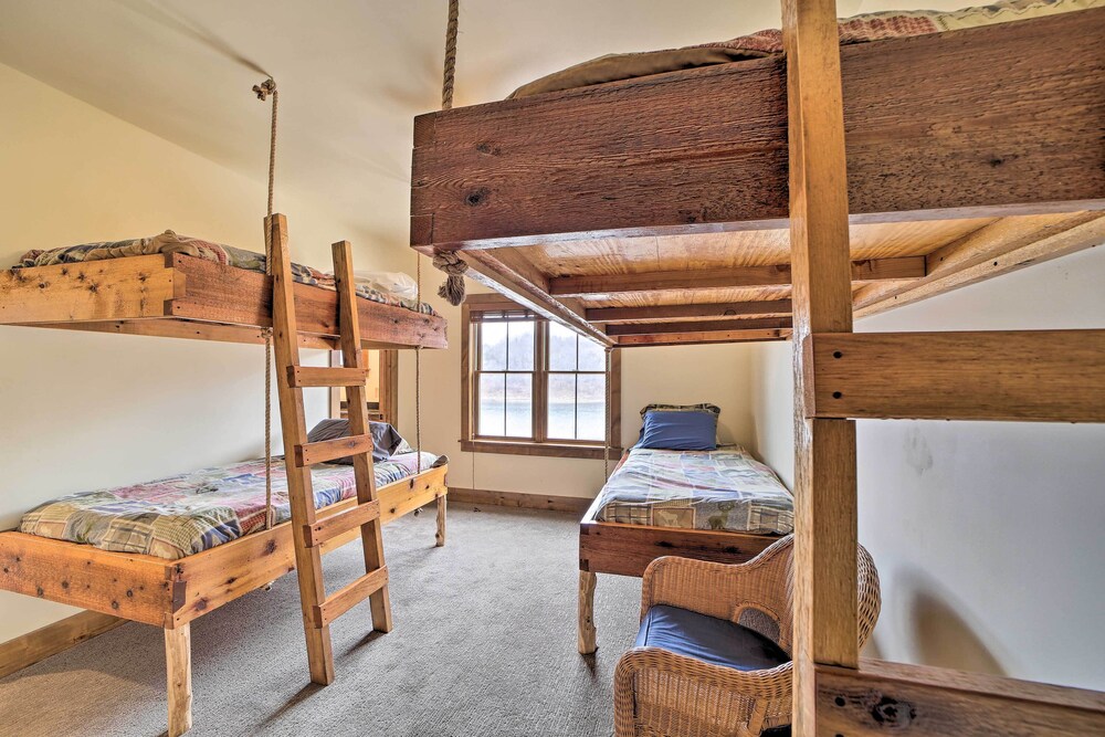Lakefront Cedar Vale Lodge w/ Private Boat Dock! view 5