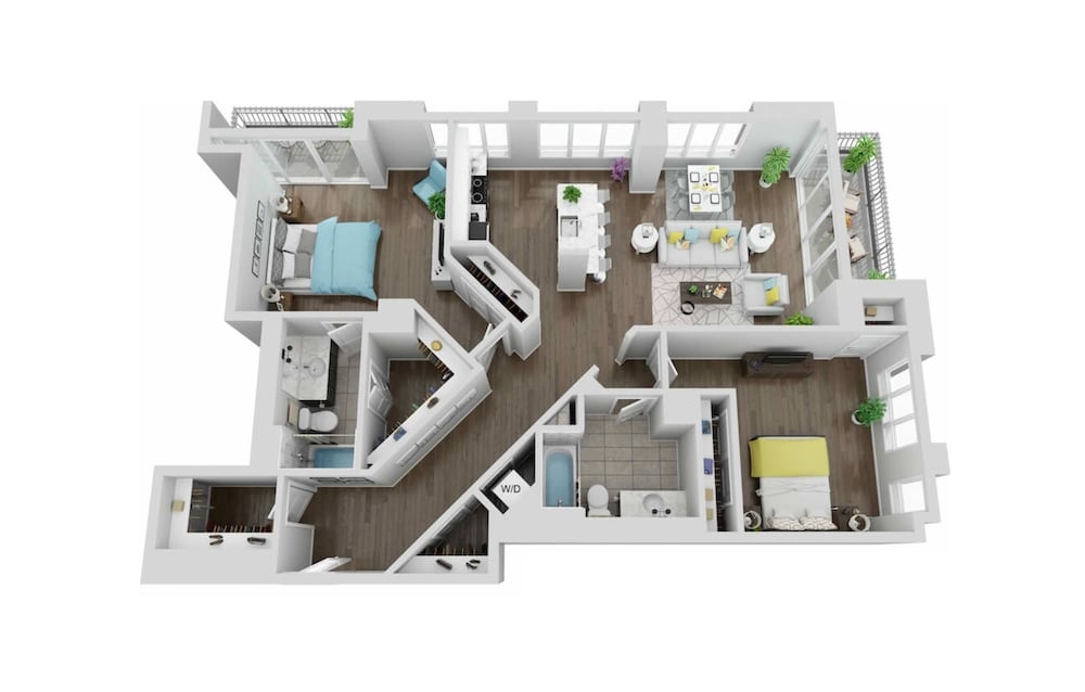 Downtown Retreat 2BR Balcony Resort Comfort