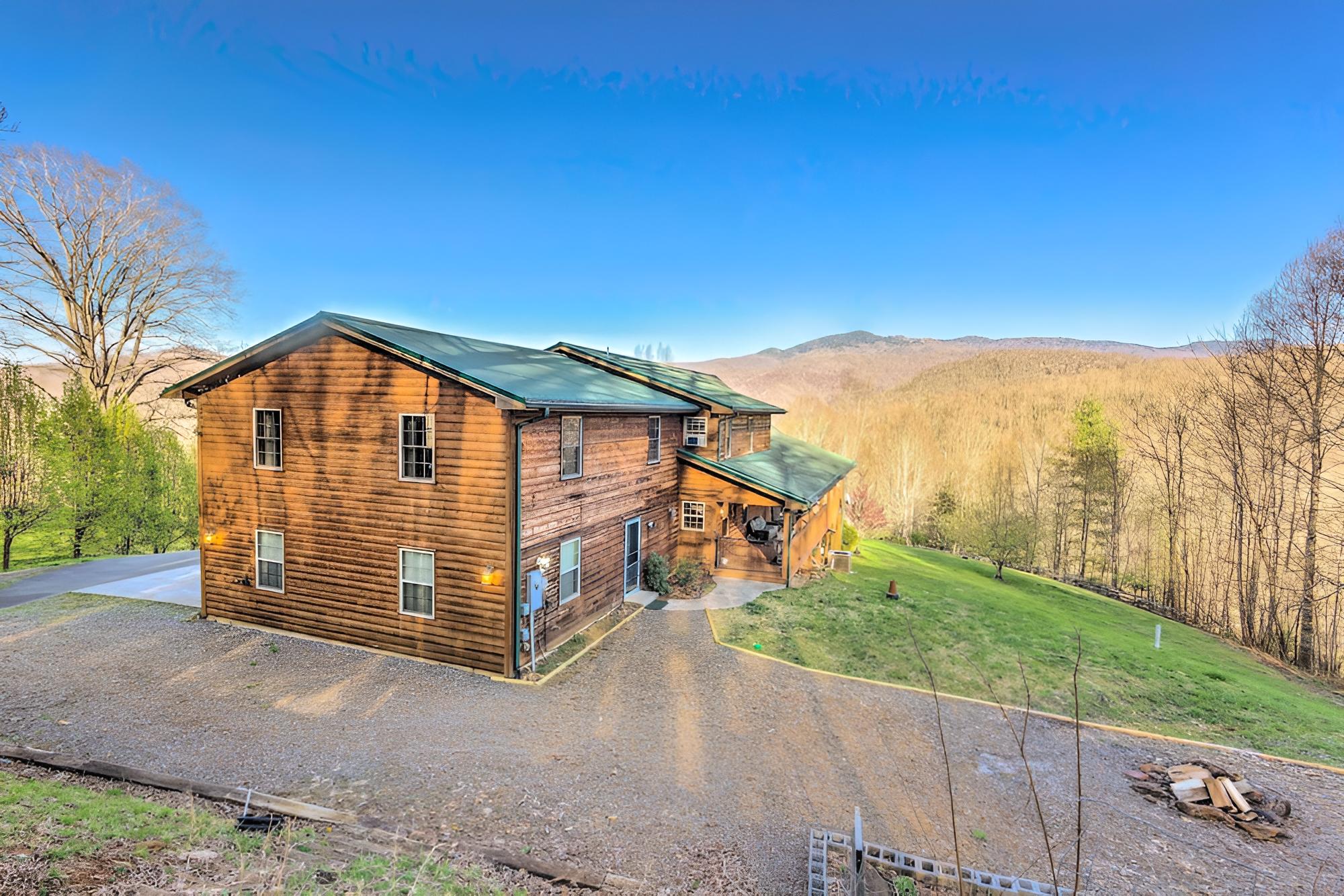 Burnsville Cabin w/ Wraparound Deck & Mtn View! view 5