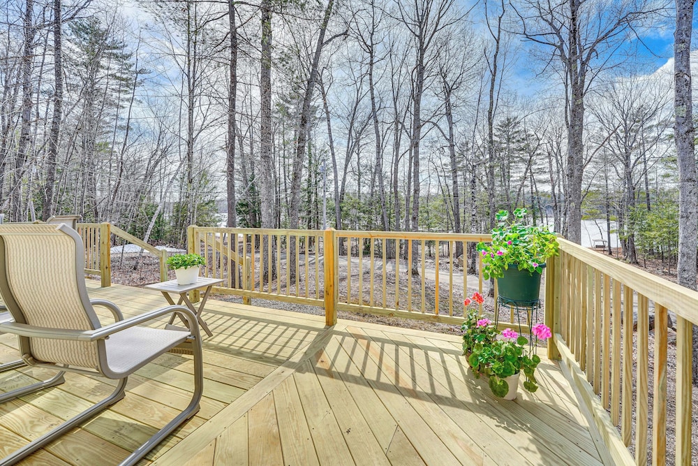 Private Dock & Deck: Tranquil Dam Pond Cottage!