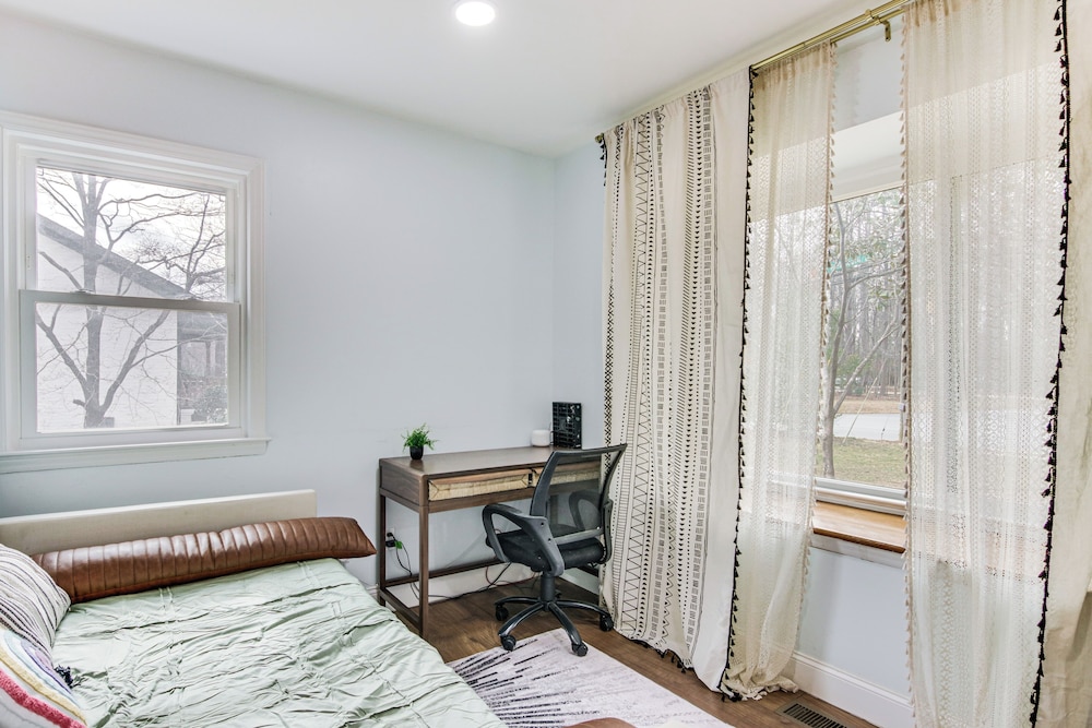6 Mi to Spectrum Center: Spacious Getaway w/ Deck