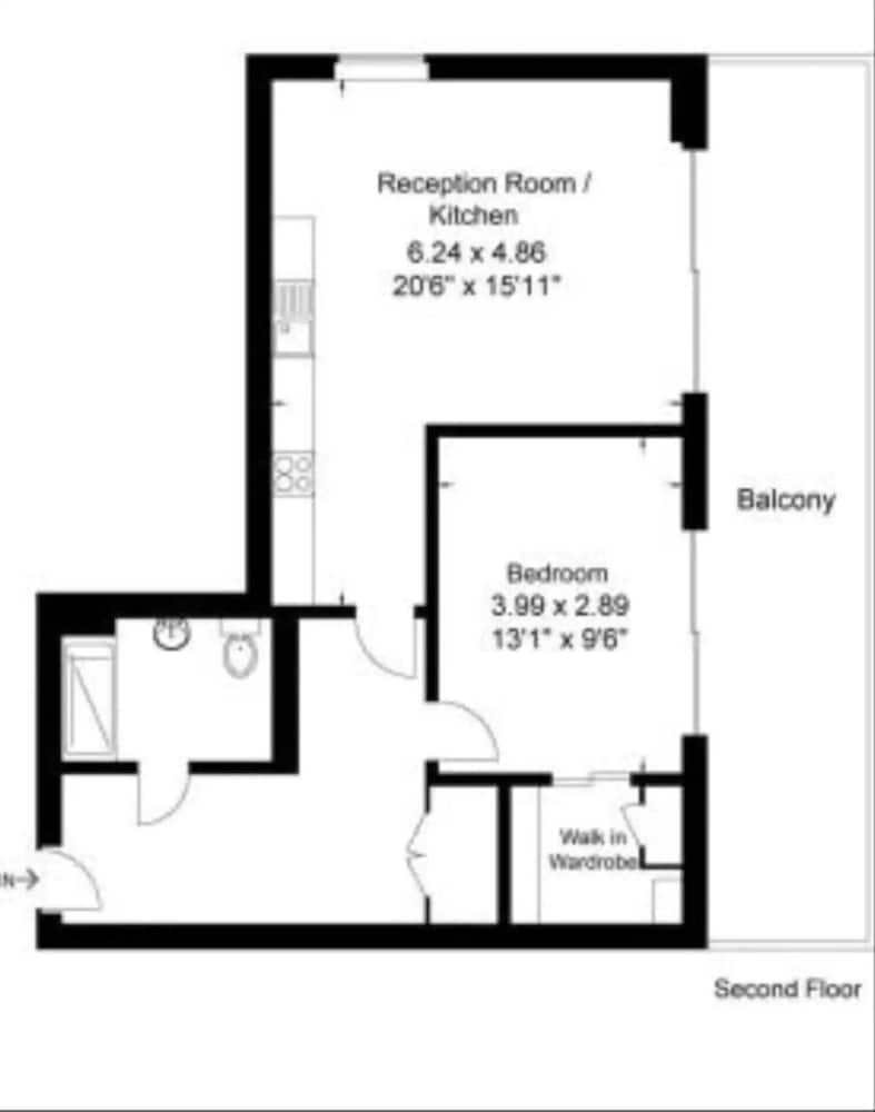 Modern 1 Bedroom Apartment With Balcony in Earlsfield