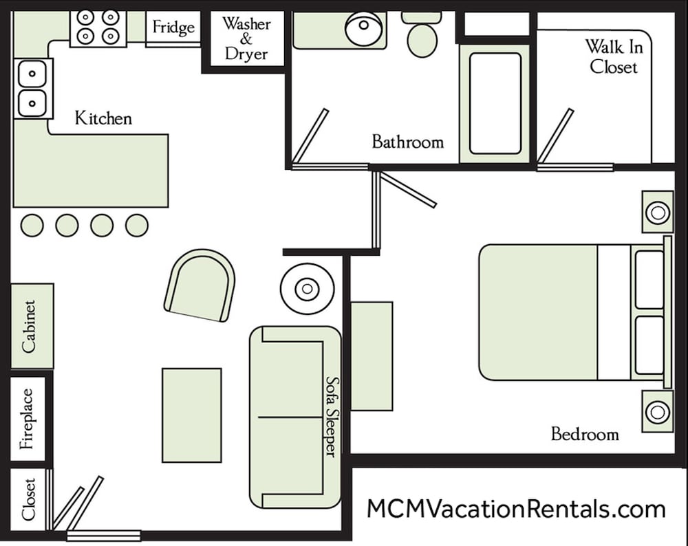 MCM Styled Condo Sleeps 4 Pool hot tub