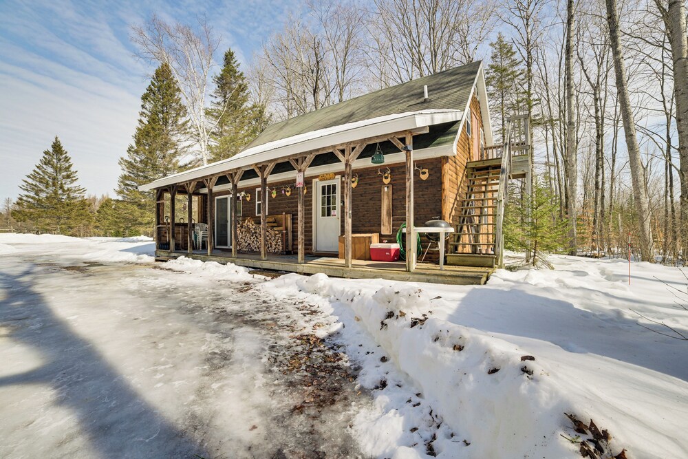 Near Lake Huron: Secluded Goetzville Cabin w/ Deck