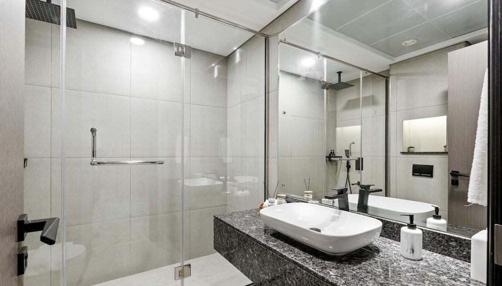 Stylish 1BR Apt w Pool in JVC nr Dubai Sports City