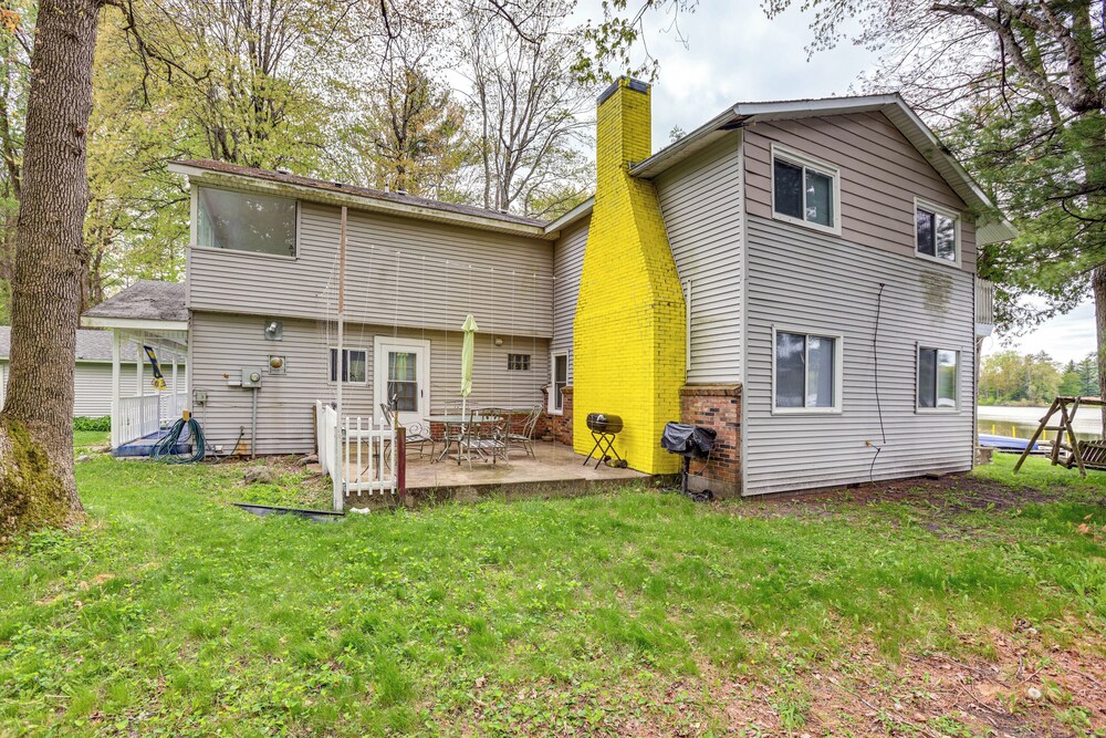 Lakefront Group Getaway w/ Dock in Baldwin!