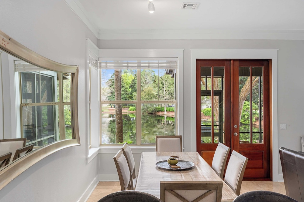 Serene Pondfront Stay w/ View, Pool Access, & Walk to Baytowne Wharf