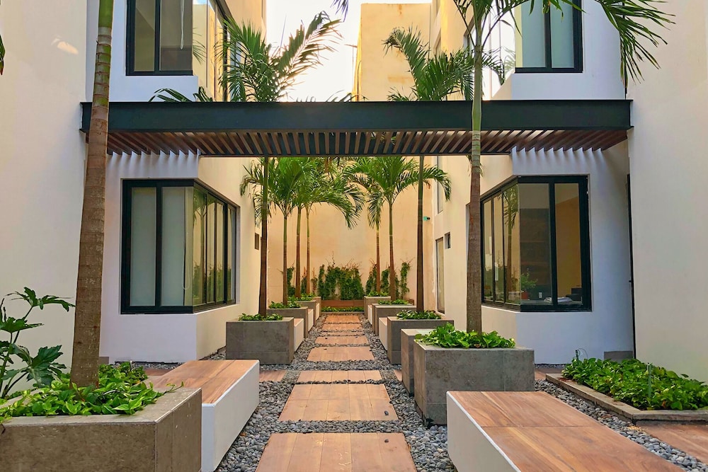 Luxe Condos Complex with Roof Pool