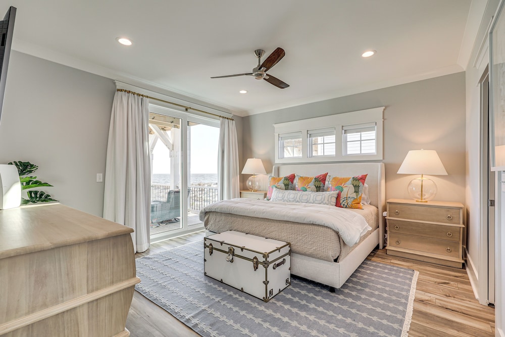 Walk to Beach: Coastal Oak Island Gem w/ Elevator!