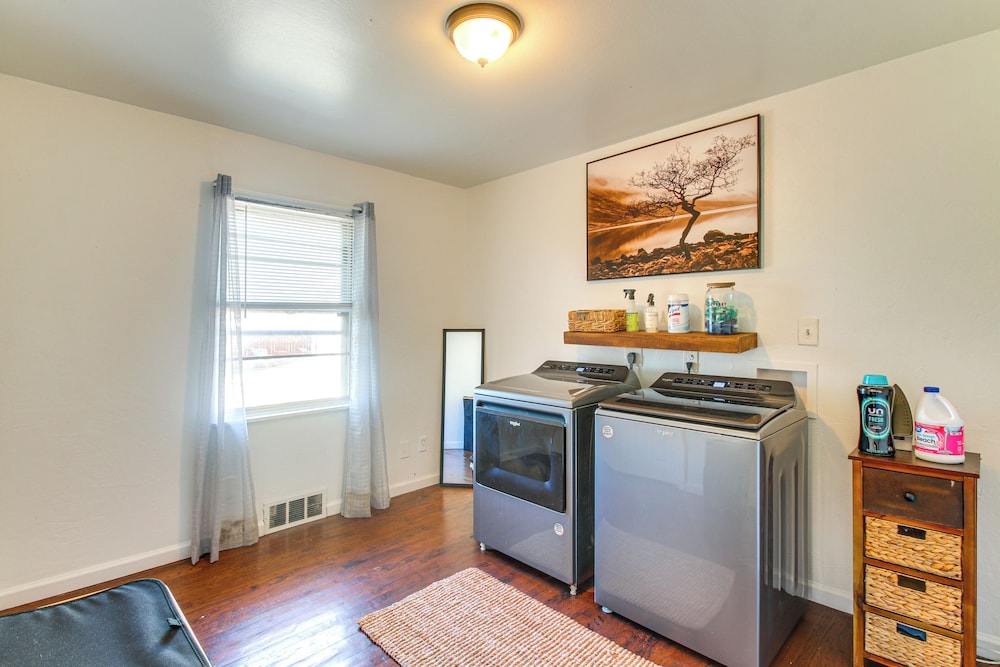 Easy OKC Access! Quiet Home w/ Yard & Workspace