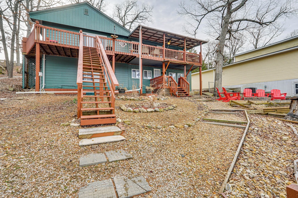 Central Waterfront Home w/ Dock in Lake Ozark!