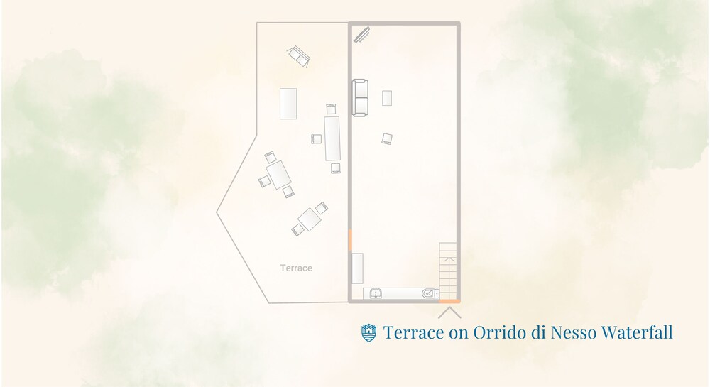 Terrace on Orrido di Nesso Waterfall by Rent all Como