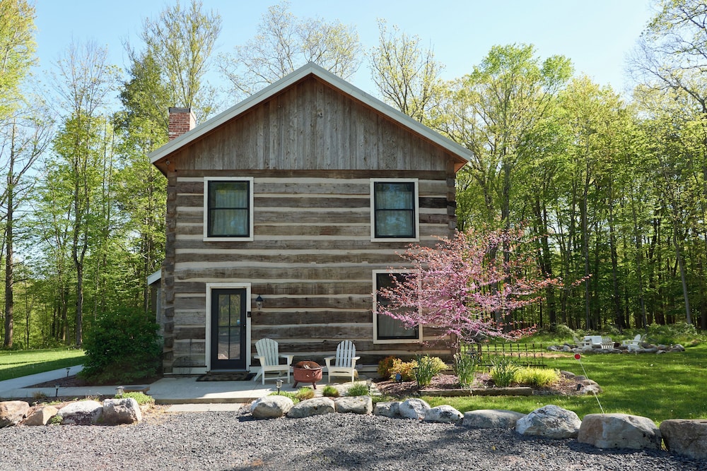 Hot Tub + Fire Pit: Eclectic Ulster County Cabin