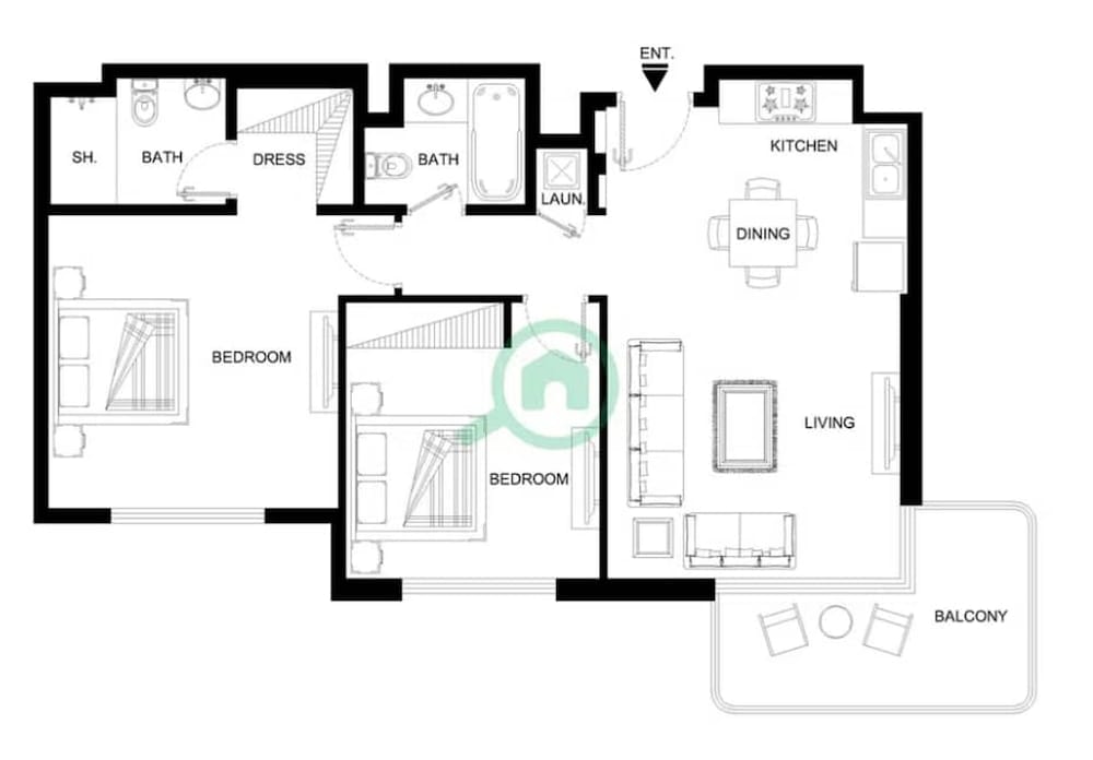 Magnificent 2BR in The Brand New The Diplomat