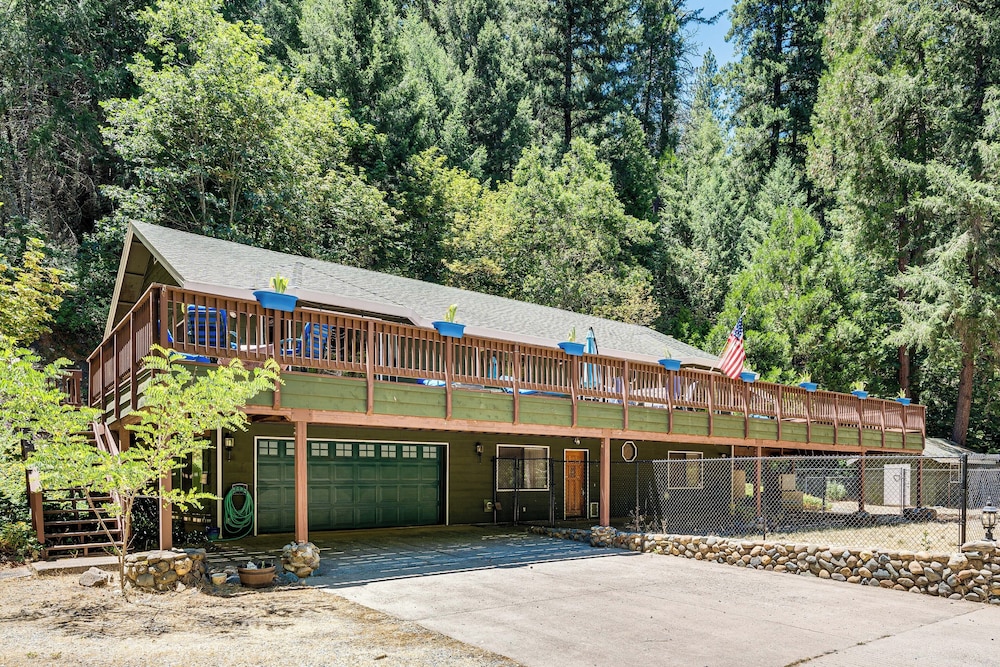 Spacious Riverfront Wilseyville Home w/ Deck!