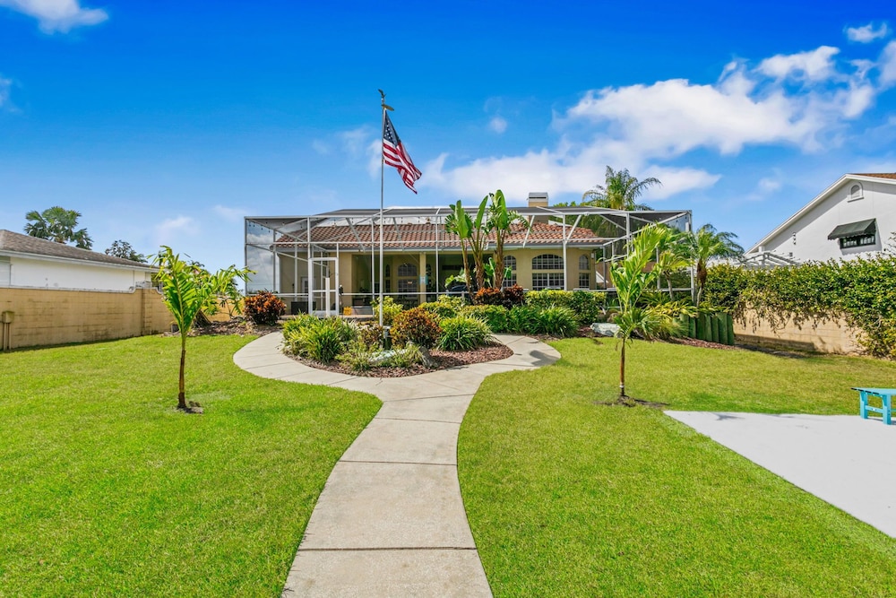Waterfront Pool Pickleball Court Game Room
