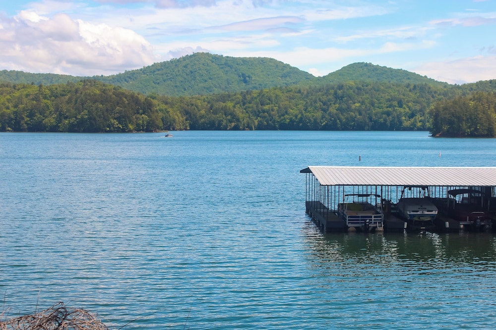Game Room & 3-story Deck at Lake Hiwassee Hideaway