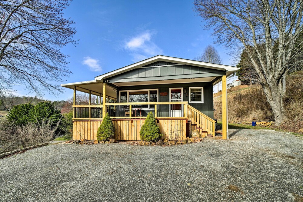 Deck + Fire Pit: Riverfront Sylva Getaway! view 3