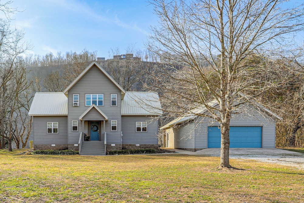 Steps to White River: Mountain View Home w/ Deck!