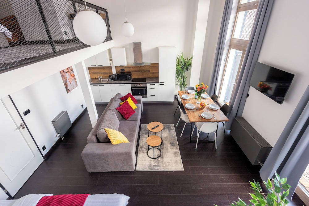 Family loft-apart with balcony in Prague