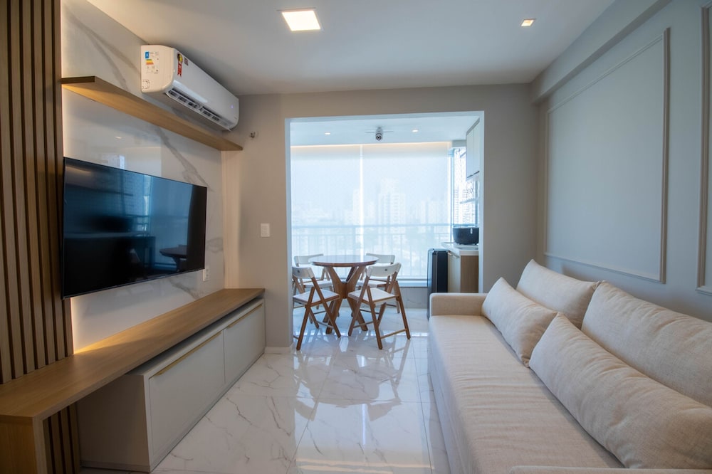 Apto Confort vel com Wi-fi e Churrasqueira
