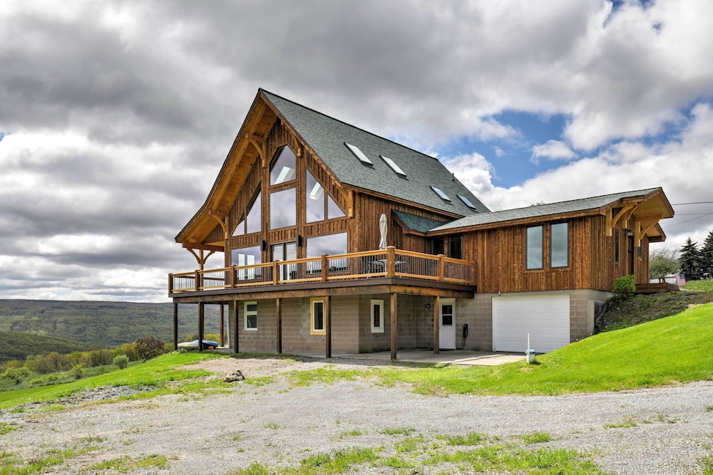 Naples Cabin w/ Lake Views & Wraparound Deck! view 3