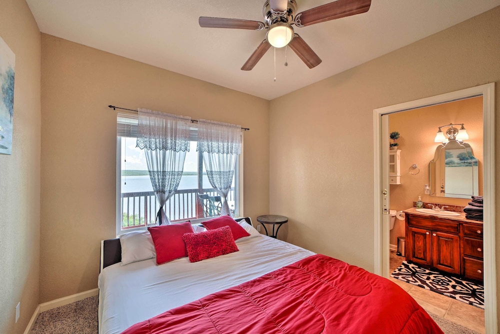 Waterfront Lake Eufaula Home: Multi-level Balcony view 2