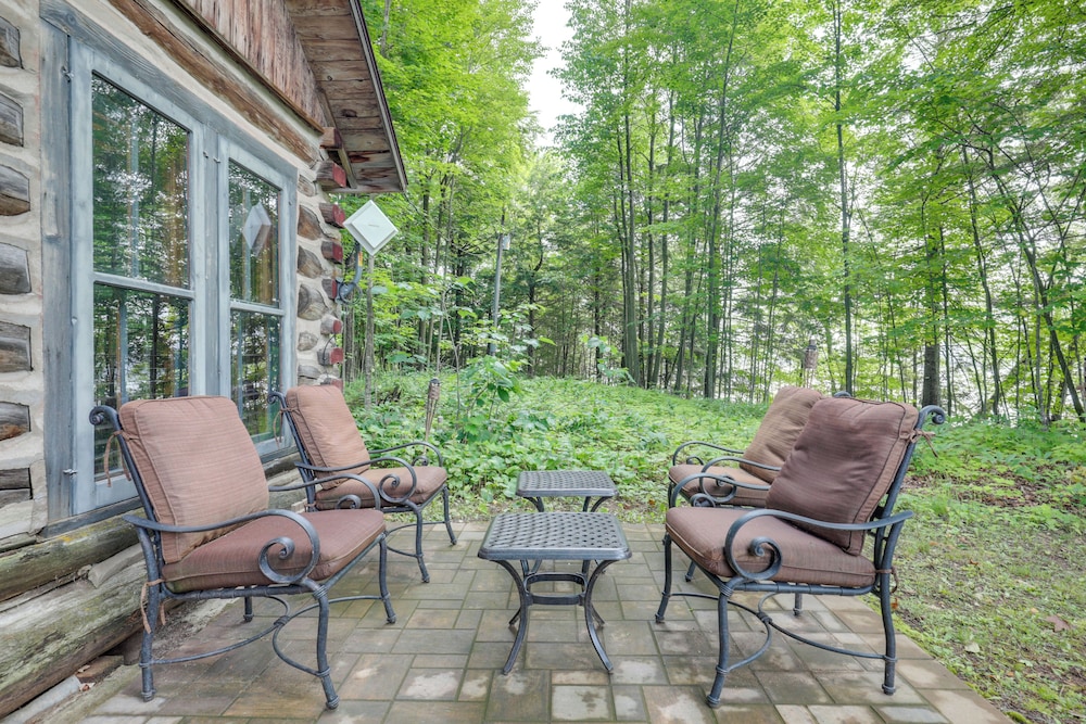 Pier & Lake-view Patio: Wisconsin Northwoods Cabin