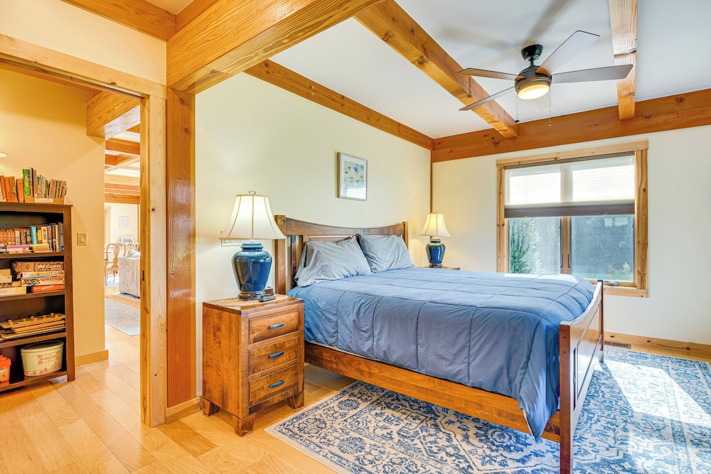 Spacious & Secluded Forksville Home: Fire Pit view 2