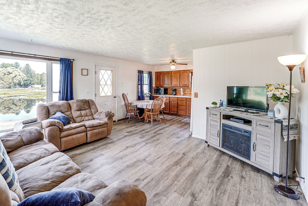 Waterfront Retreat w/ Dock & Yard in Reed City!