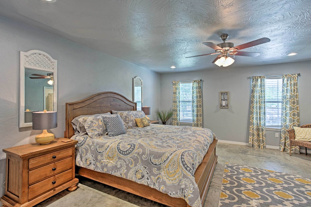 Walk to Lake Texoma! Modern Retreat w/ Game Room