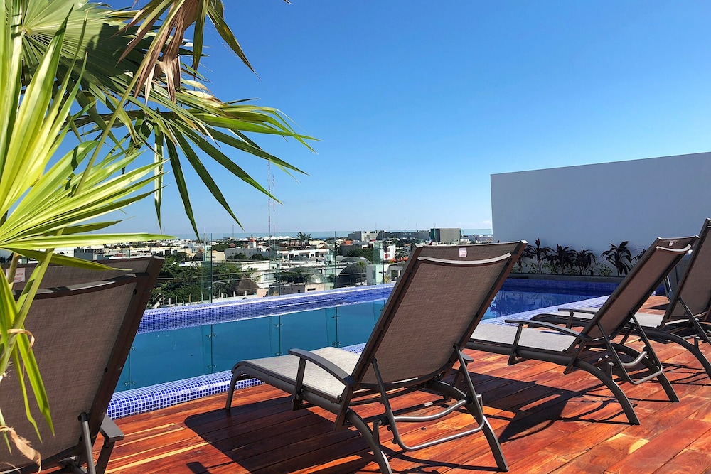Luxe Condos Complex with Roof Pool
