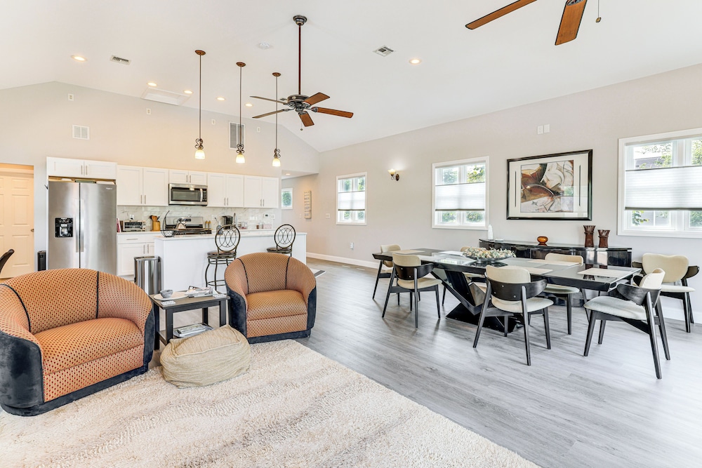 Dock + Backyard Bar: Spacious Barnegat Bay Retreat