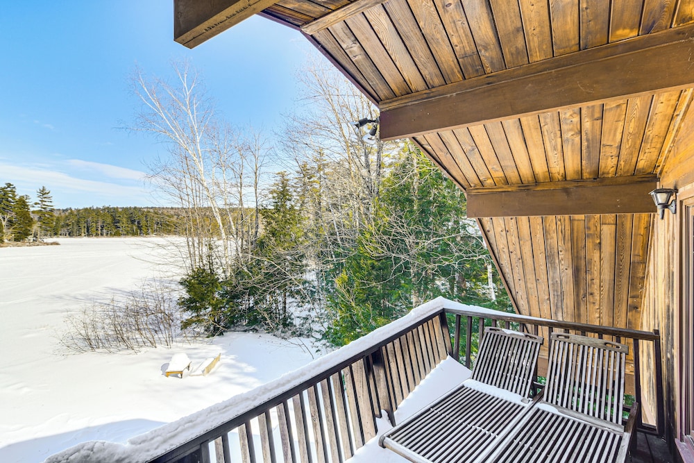 Million-dollar View: Waterfront Cabin in Bridgton!