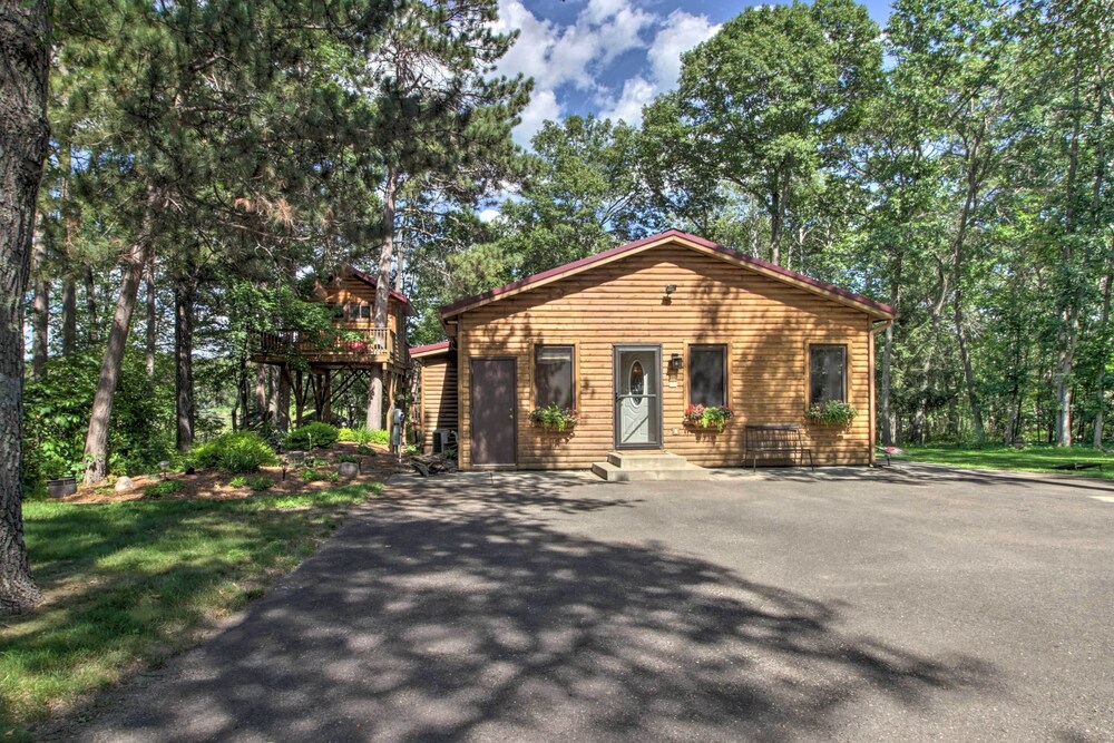 Spacious Cabin on Cross Lake: Treehouse & Sauna! view 5