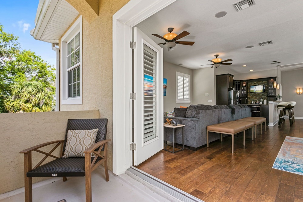 Waterfront Pool Pickleball Court Game Room