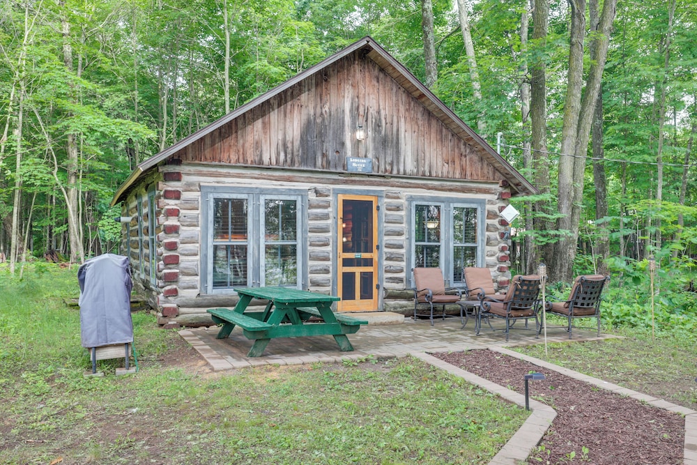 Pier & Lake-view Patio: Wisconsin Northwoods Cabin