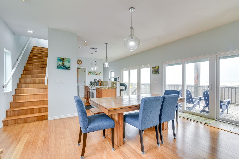 Bbqs + Decks: Oceanfront Surfside Beach Home view 3