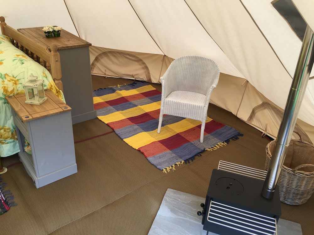 Glamping at The Homestead - Ensuite Bell Tent view 2
