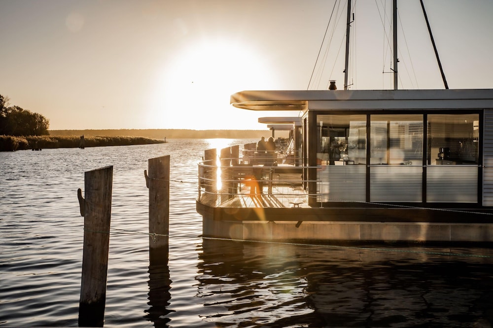 Houseboat in Peenemunde on the Baltic Sea