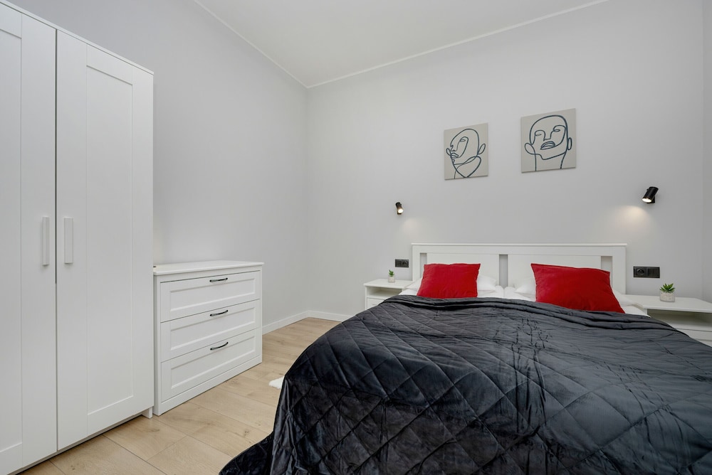Grey and Red Apartment by Renters view 4