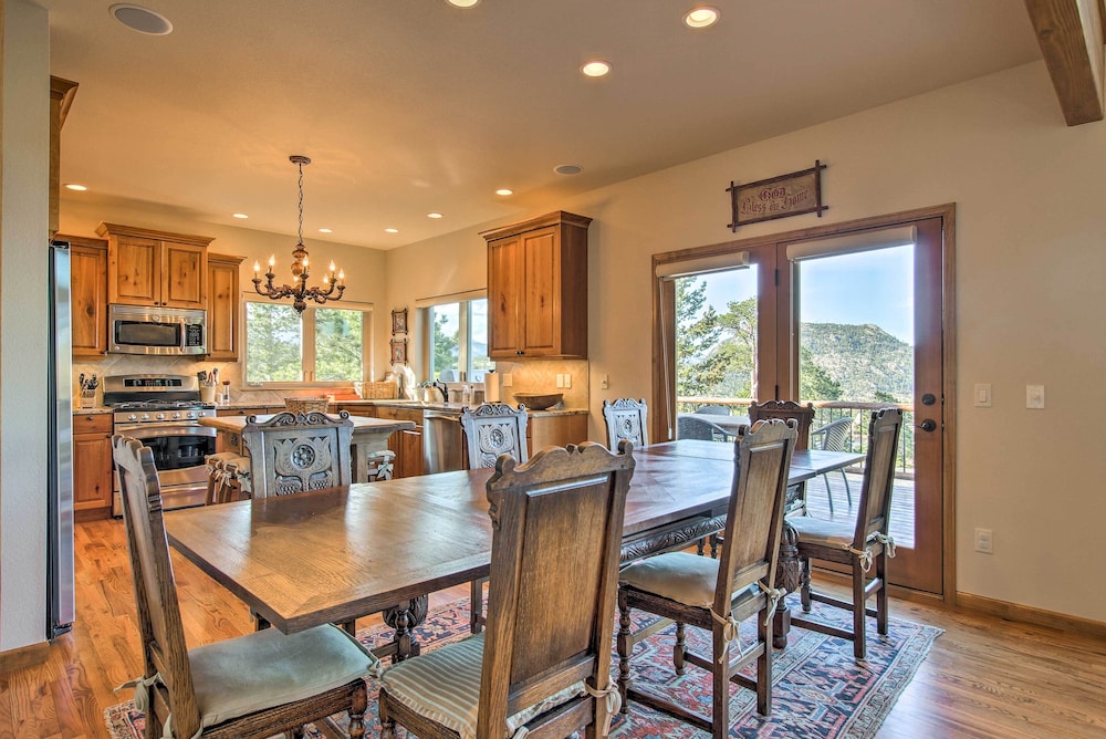 Lake & Mountain Views: Stunning Estes Park Home!