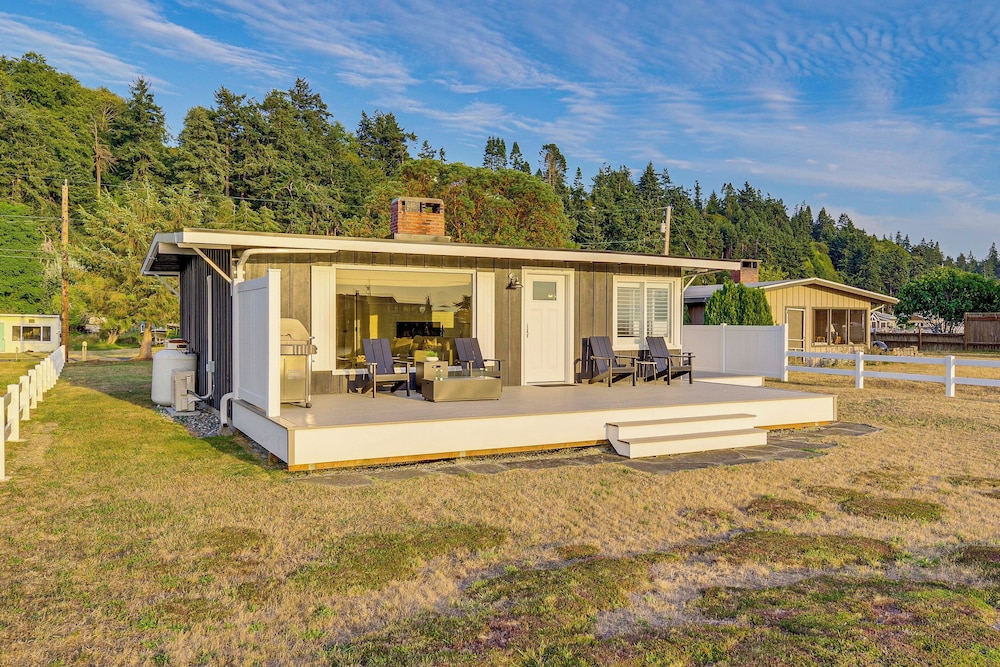 Beach Access, Deck: Waterfront Whidbey Island Home