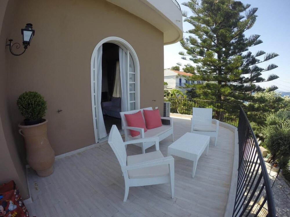 Villa Litsa Large Private Pool Walk to Beach Sea Views A C Wifi view 5