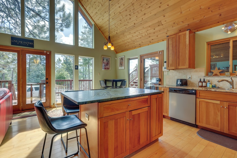 2 Min to Hiking: Cabin w/ Deck in Angel Fire