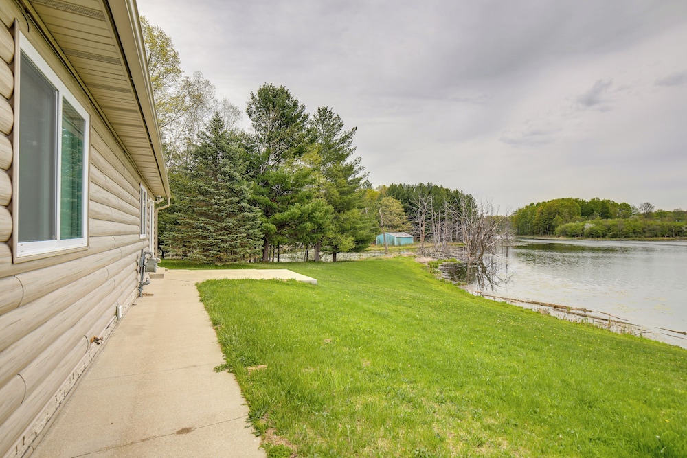 Waterfront Evart Getaway w/ Fire Pit on 82 Acres!