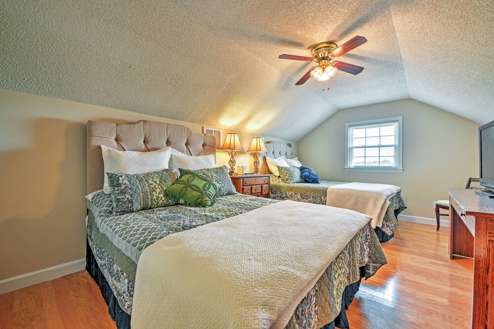 Dobson Farmhouse w/ Wraparound Porch & Fire Pit!
