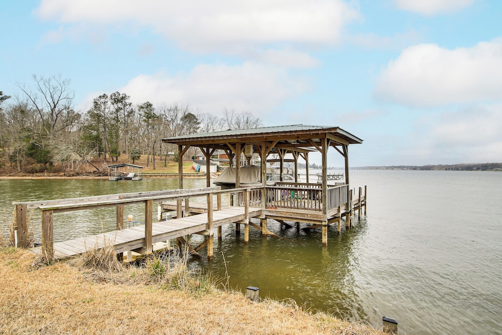 Private Dock + Porch: Serene Lake Greenwood Escape