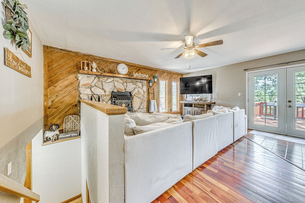 1 Block to Hiking: Ruidoso Home w/ Game Room