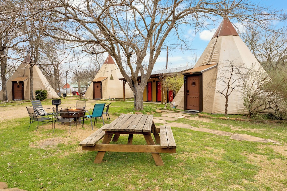 Tipis on the Guadalupe